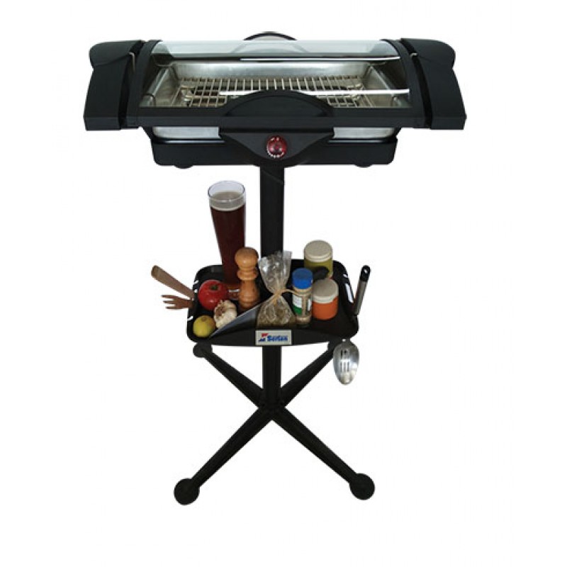Serton DF 660 Max Grill 2000W Ηλεκτρικό Μπάρμπεκιου με Πόδια & Καπάκι Κρύσταλλο Serton DF 660 Max Grill 2000W Ηλεκτρικό Μπάρμπεκιου με Πόδια & Καπάκι Κρύσταλλο